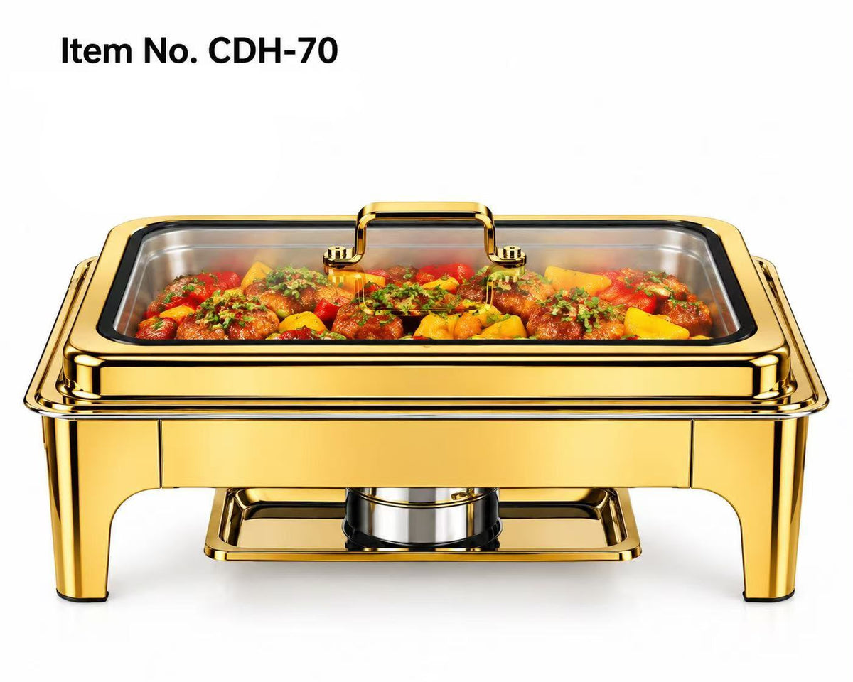 Condere Home Chafing Dish 9 L Single Gold CDH-70.
