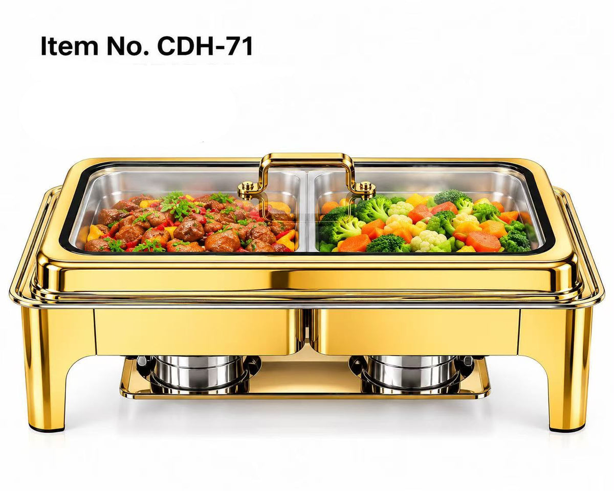 Condere Home Chafing Dish 9 L Double Gold CDH-71.