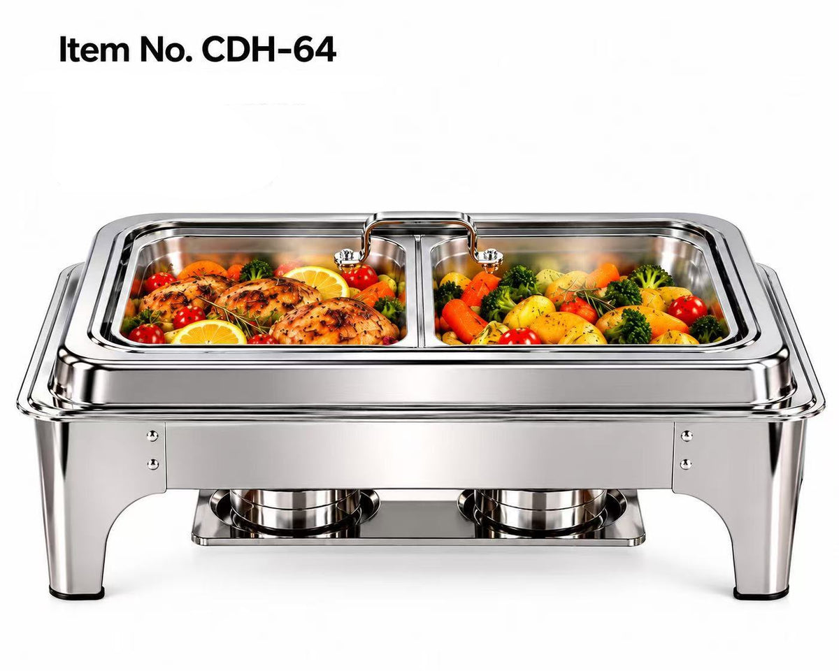 Condere Home Chafing Dish 9 L Double Silver CDH-64.