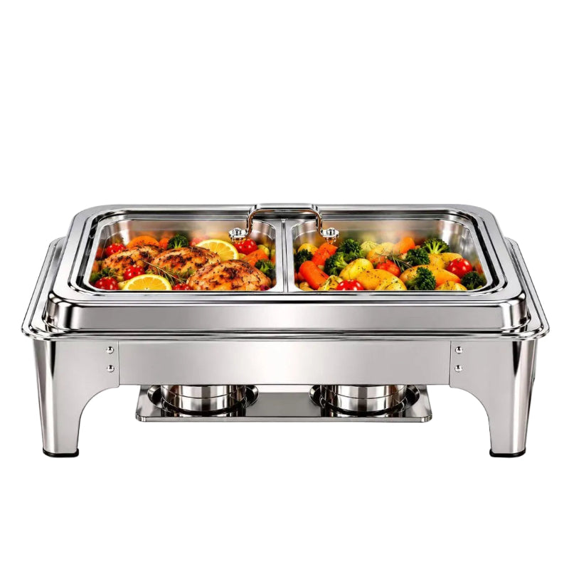 Condere Home Chafing Dish 9 L Double Silver CDH-64.