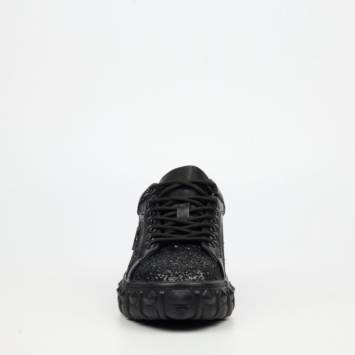 Mazerata Mens Pigale 10 Rhinestone Sneakers – Black