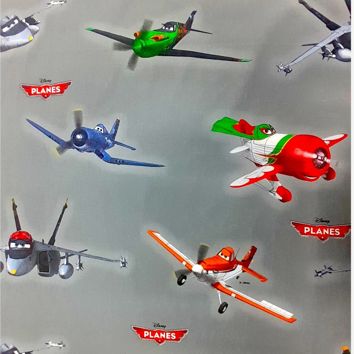 Cotton Kids Fabric Disney Planes Print 140 cm.
