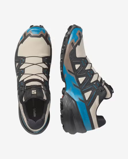 Salomon Speedcross 6 Mens Trail Running Shoes - Oxford Tan / Black / Mykonos Blue 454021