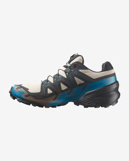 Salomon Speedcross 6 Mens Trail Running Shoes - Oxford Tan / Black / Mykonos Blue 454021