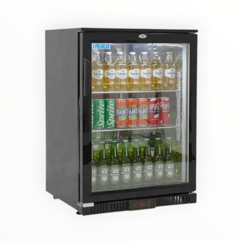 PolarCab Black Bar Cooler – Single Hinged Door BBP1001