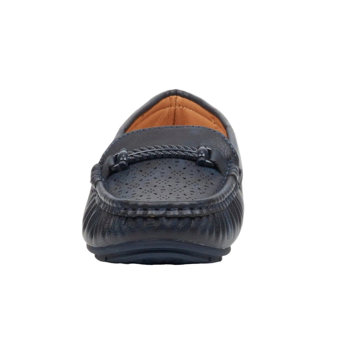 Butterfly Ladies Faux Leather Shoes Porto 1 In Navy.