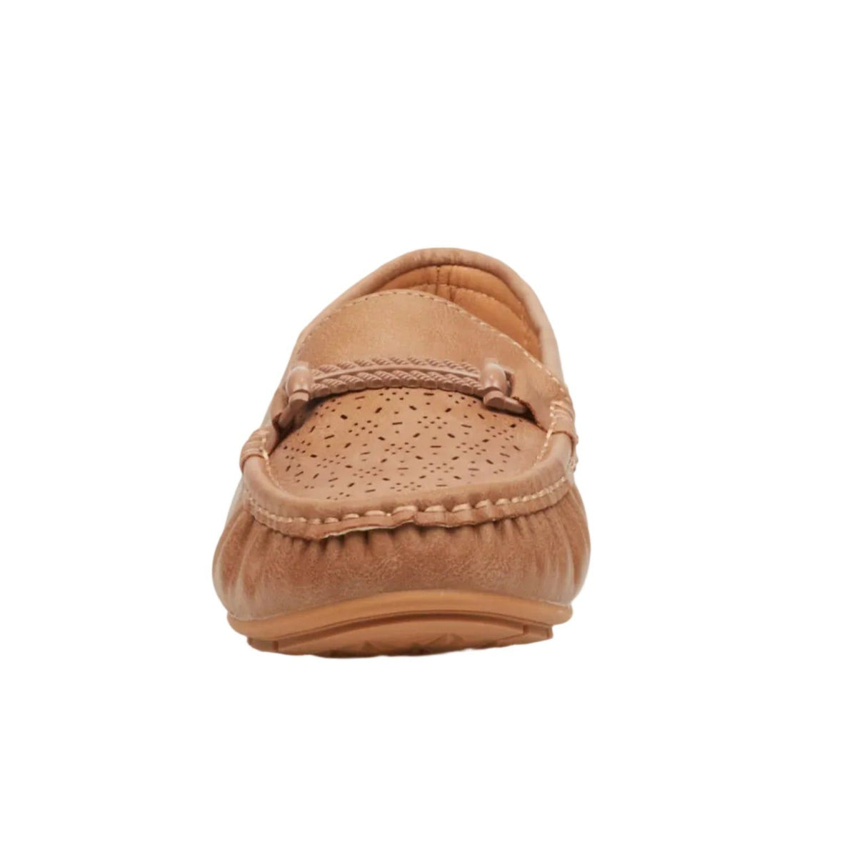 Butterfly Ladies Faux Leather Shoes Porto 1 In Taupe.