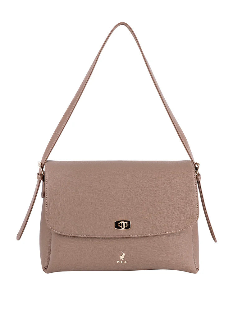 Polo Lyon Flapover Bag-Taupe POS431272