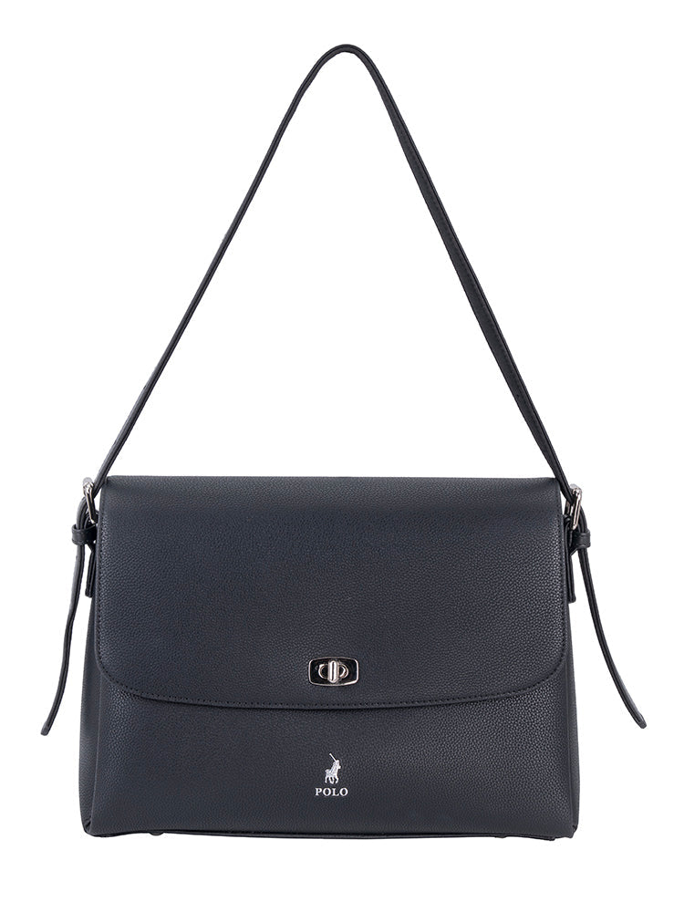 Polo Lyon Flapover Bag-Black POS431275