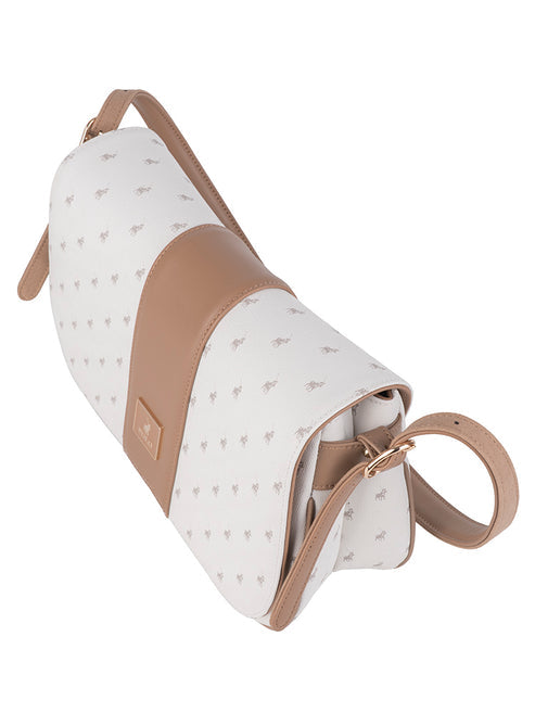 Polo Kensington Flapover Shoulder Bag-White POS535271.