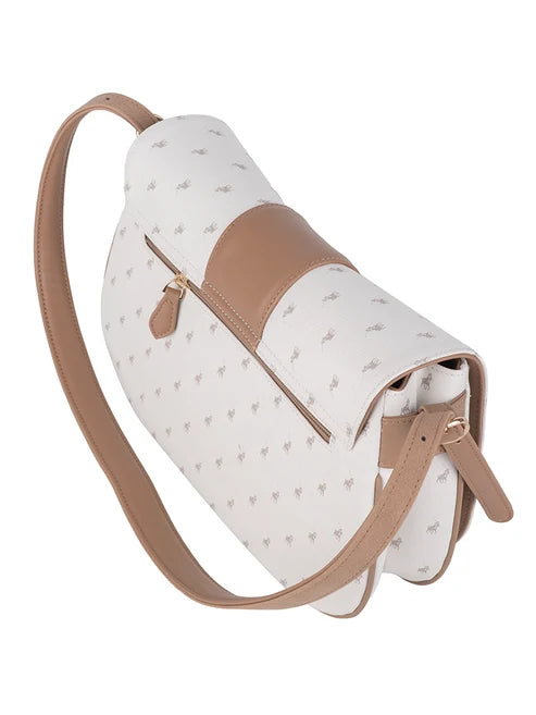 Polo Kensington Flapover Shoulder Bag-White POS535271.