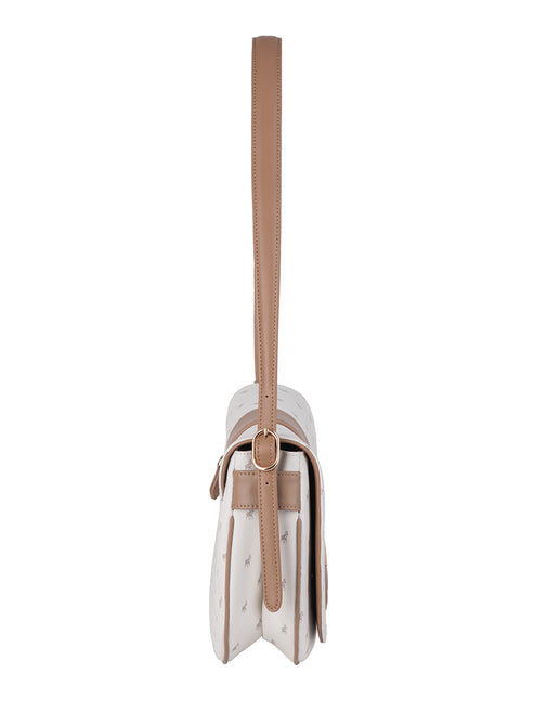 Polo Kensington Flapover Shoulder Bag-White POS535271.