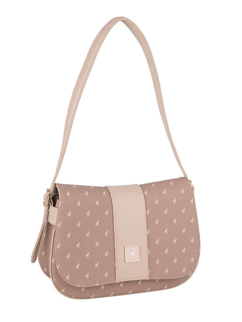 Polo Kensington Flapover Shoulder Bag-Brown POS535272