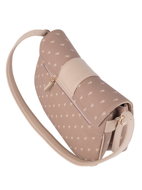 Polo Kensington Flapover Shoulder Bag-Brown POS535272