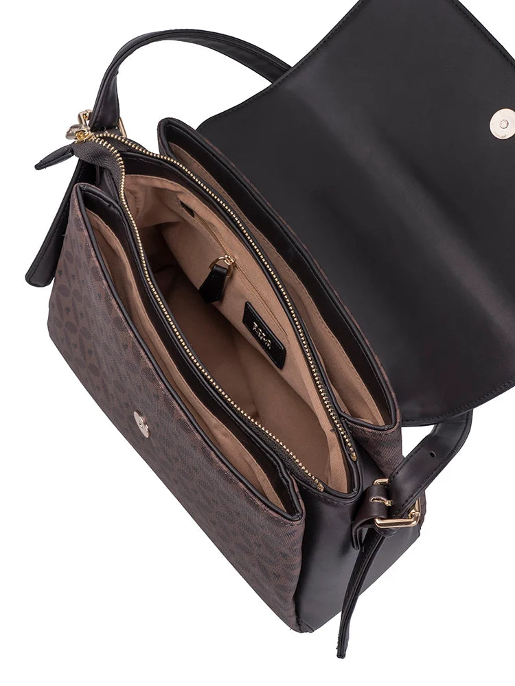 Polo Medina Shoulder Flapover Bag-Espresso POS536272.