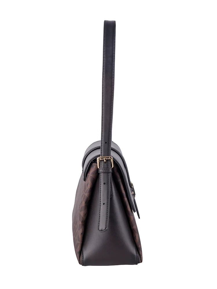 Polo Medina Shoulder Flapover Bag-Espresso POS536272.