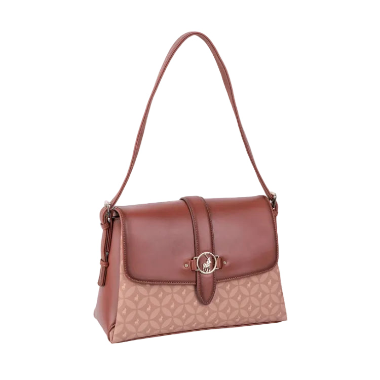 Polo Medina Shoulder Flapover Bag-Chestnut POS536271.