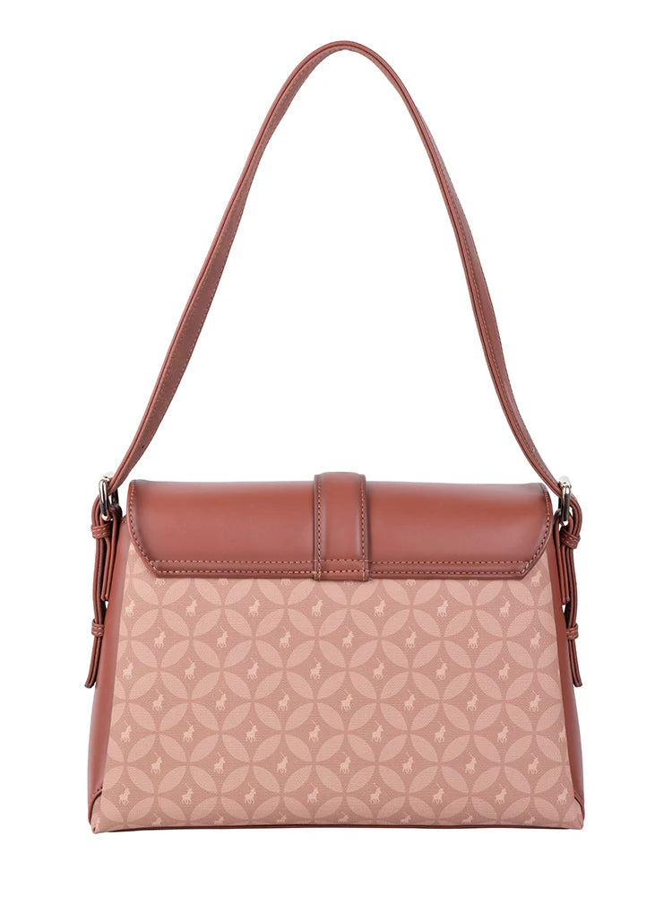 Polo Medina Shoulder Flapover Bag-Chestnut POS536271.
