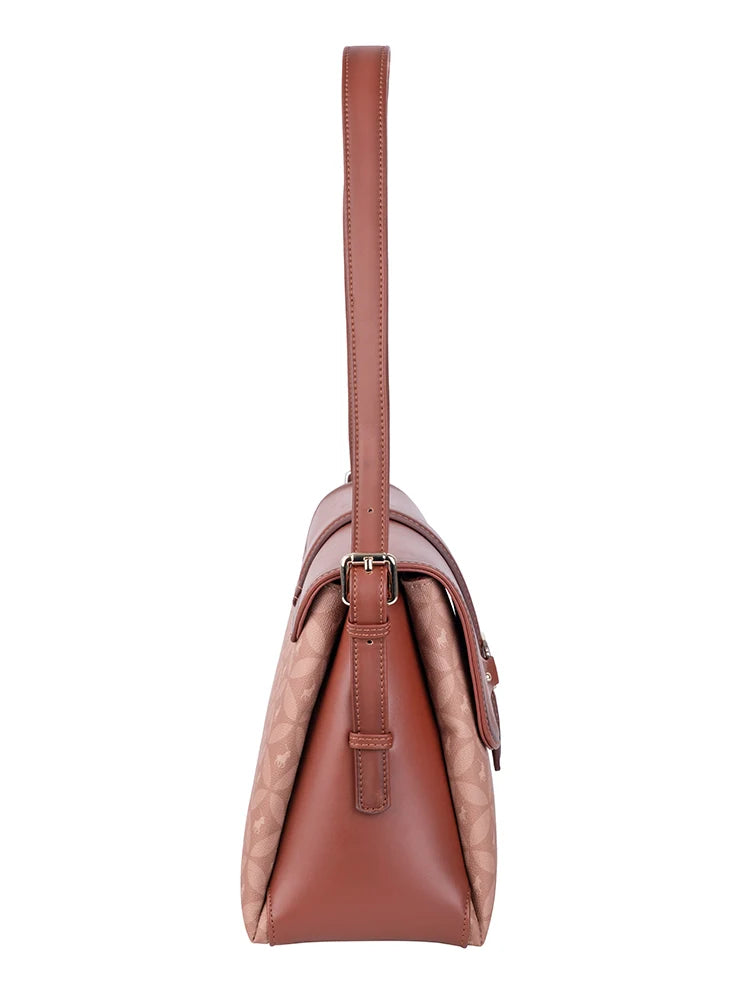 Polo Medina Shoulder Flapover Bag-Chestnut POS536271.