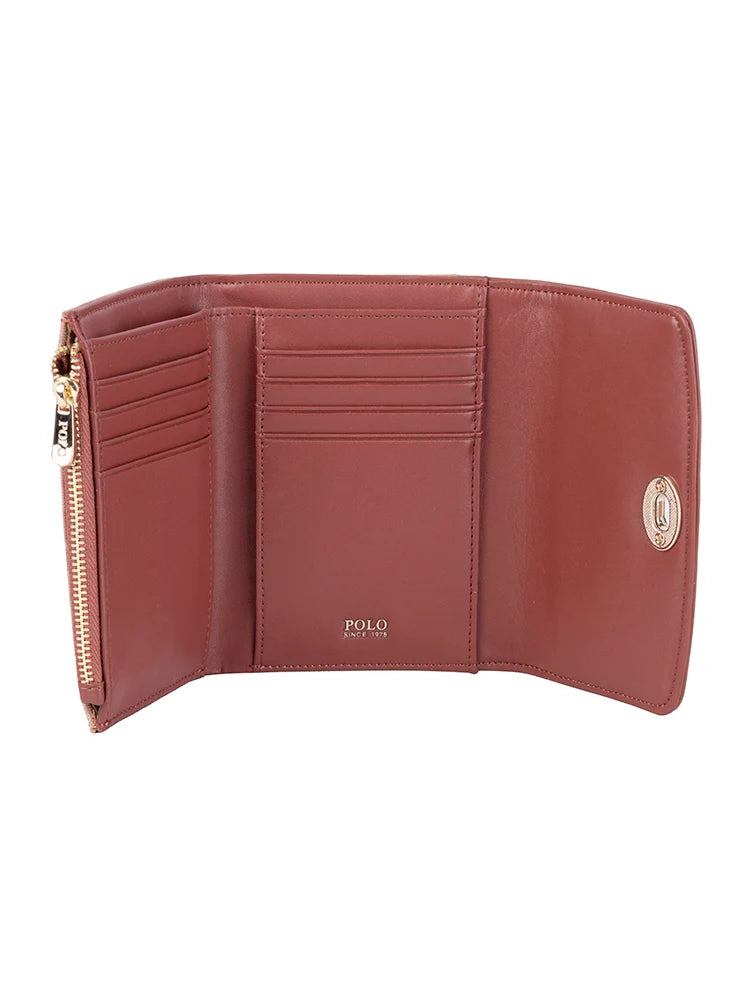 Polo Medina Medium Trifold Purse-Chestnut POS536311