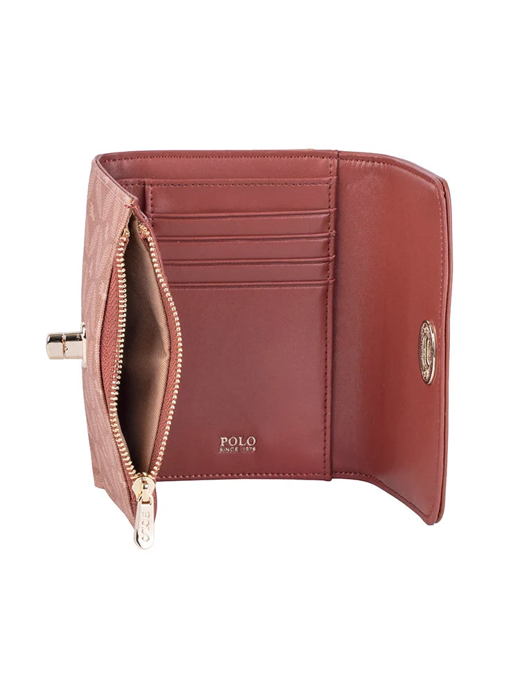 Polo Medina Medium Trifold Purse-Chestnut POS536311