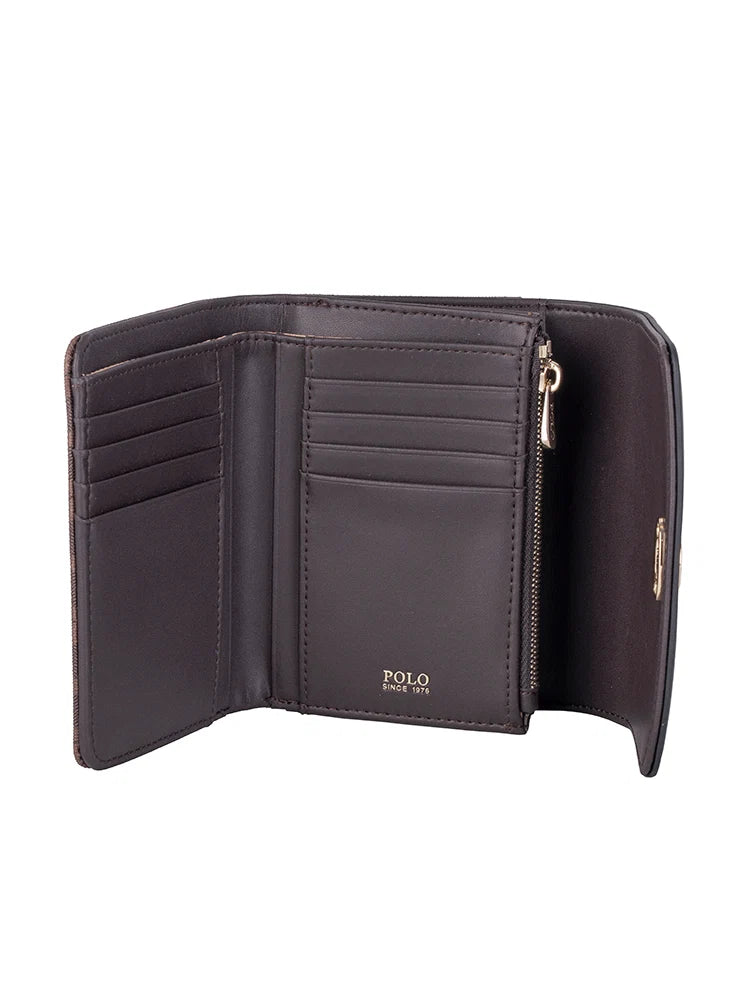 Polo Medina Medium Trifold Purse-Espresso POS536312