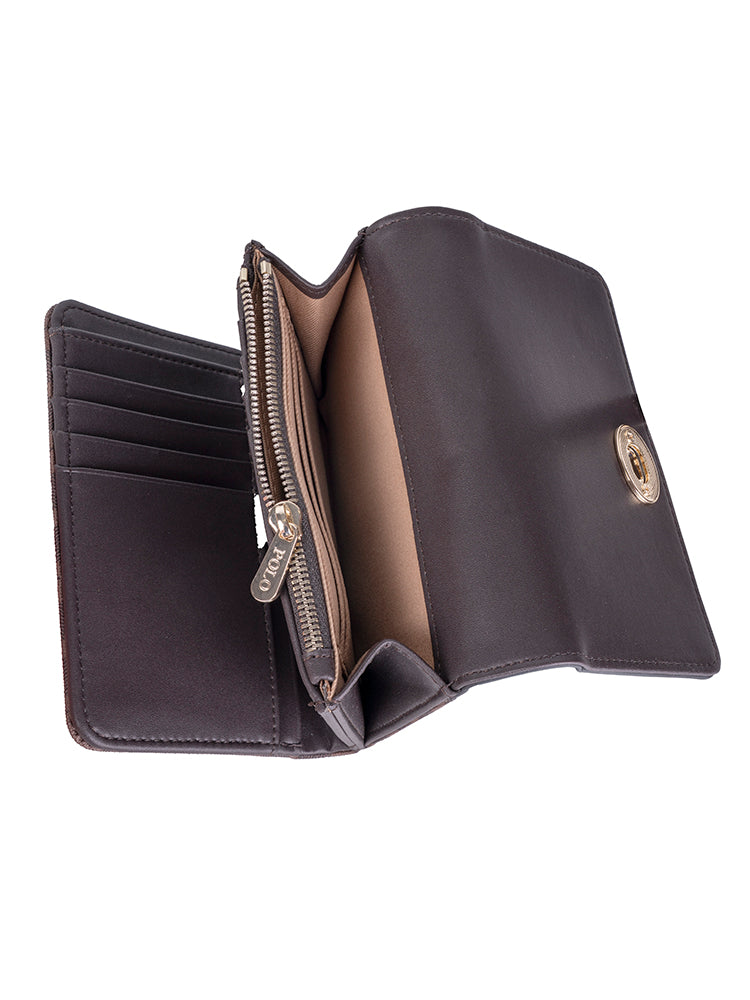 Polo Medina Medium Trifold Purse-Espresso POS536312