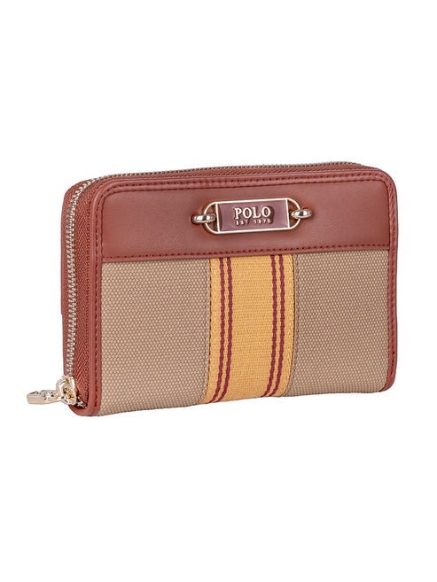 Polo Riviera Medium Zip Around Purse-Tan POS537442.