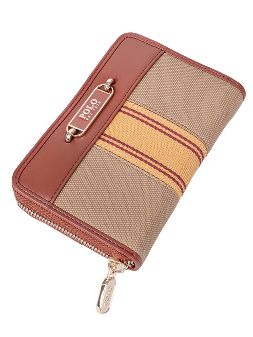 Polo Riviera Medium Zip Around Purse-Tan POS537442.