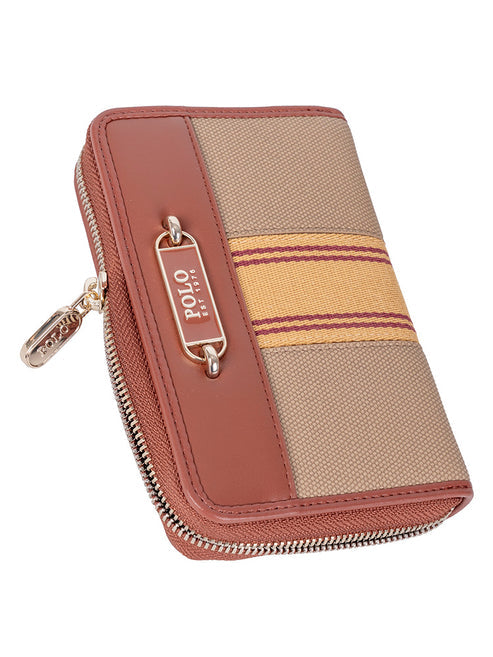 Polo Riviera Medium Zip Around Purse-Tan POS537442.