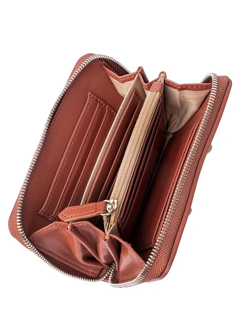 Polo Riviera Medium Zip Around Purse-Tan POS537442.