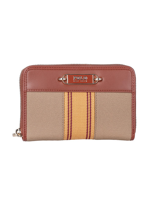 Polo Riviera Medium Zip Around Purse-Tan POS537442.