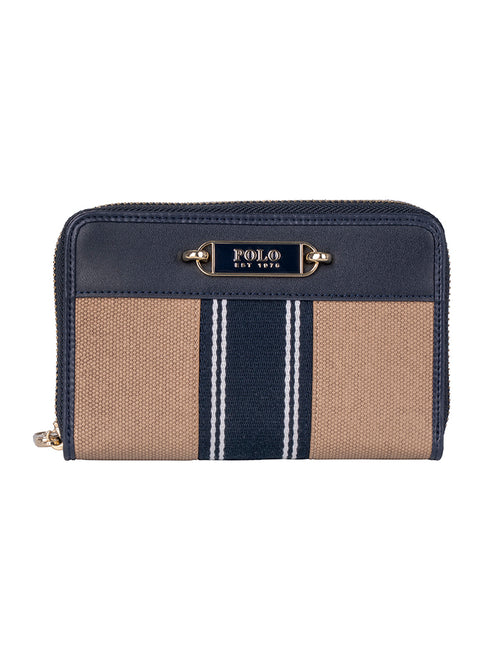 Polo Riviera Medium Zip Around Purse-Navy POS537446.