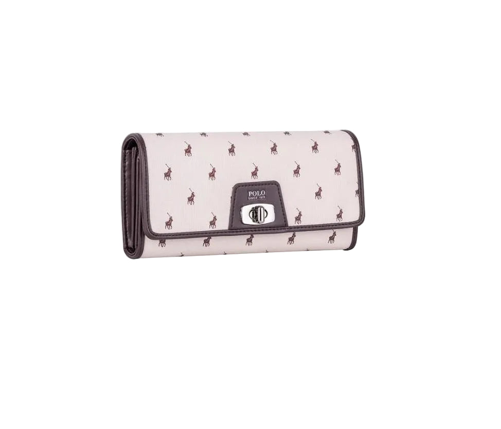 Polo Encore Trifold Purse-Cream POS539401.