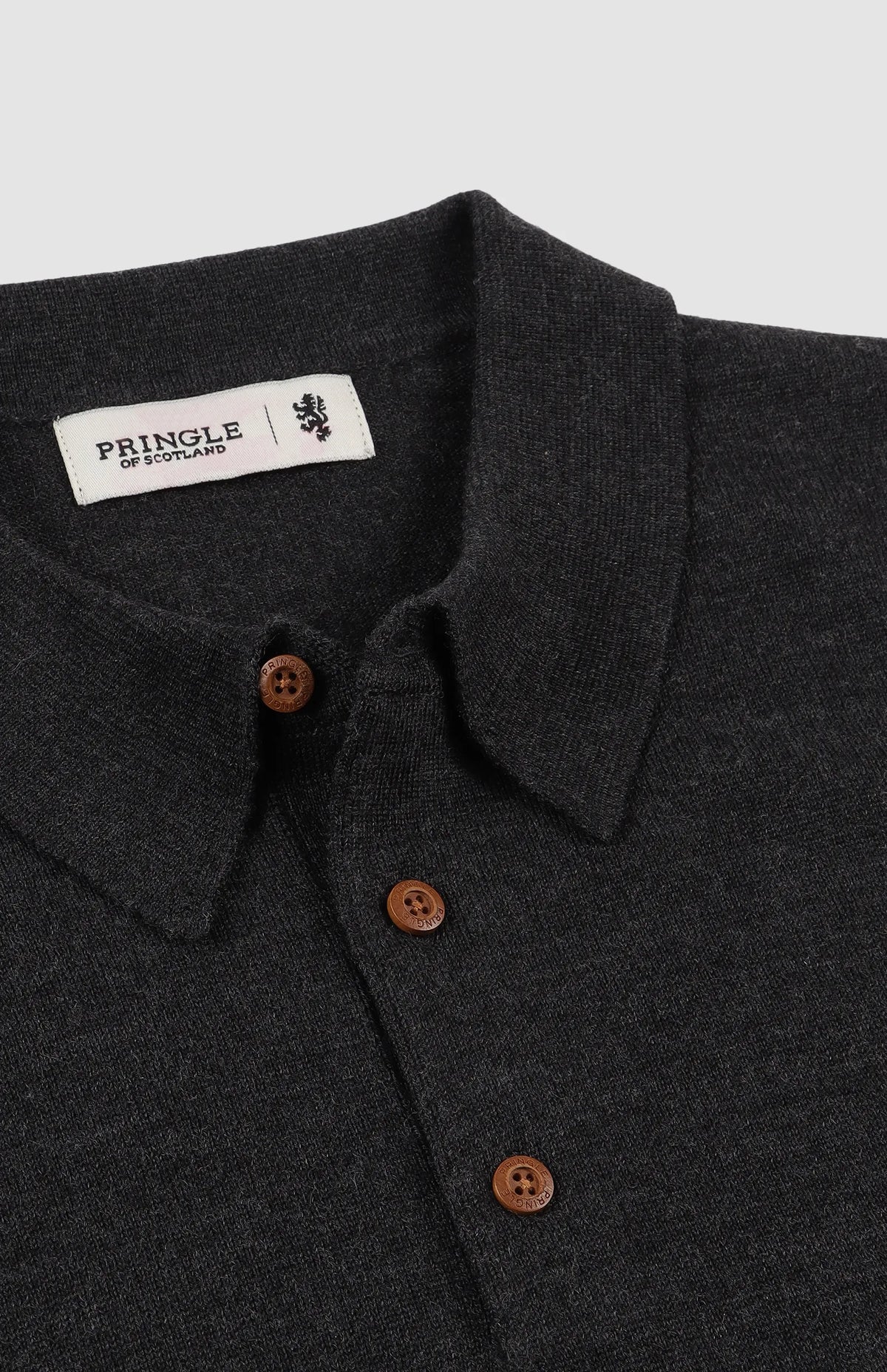 Pringle Jersey Gary Long Sleeve Merino Golfer Charcoal MKNI1010 PR110399.