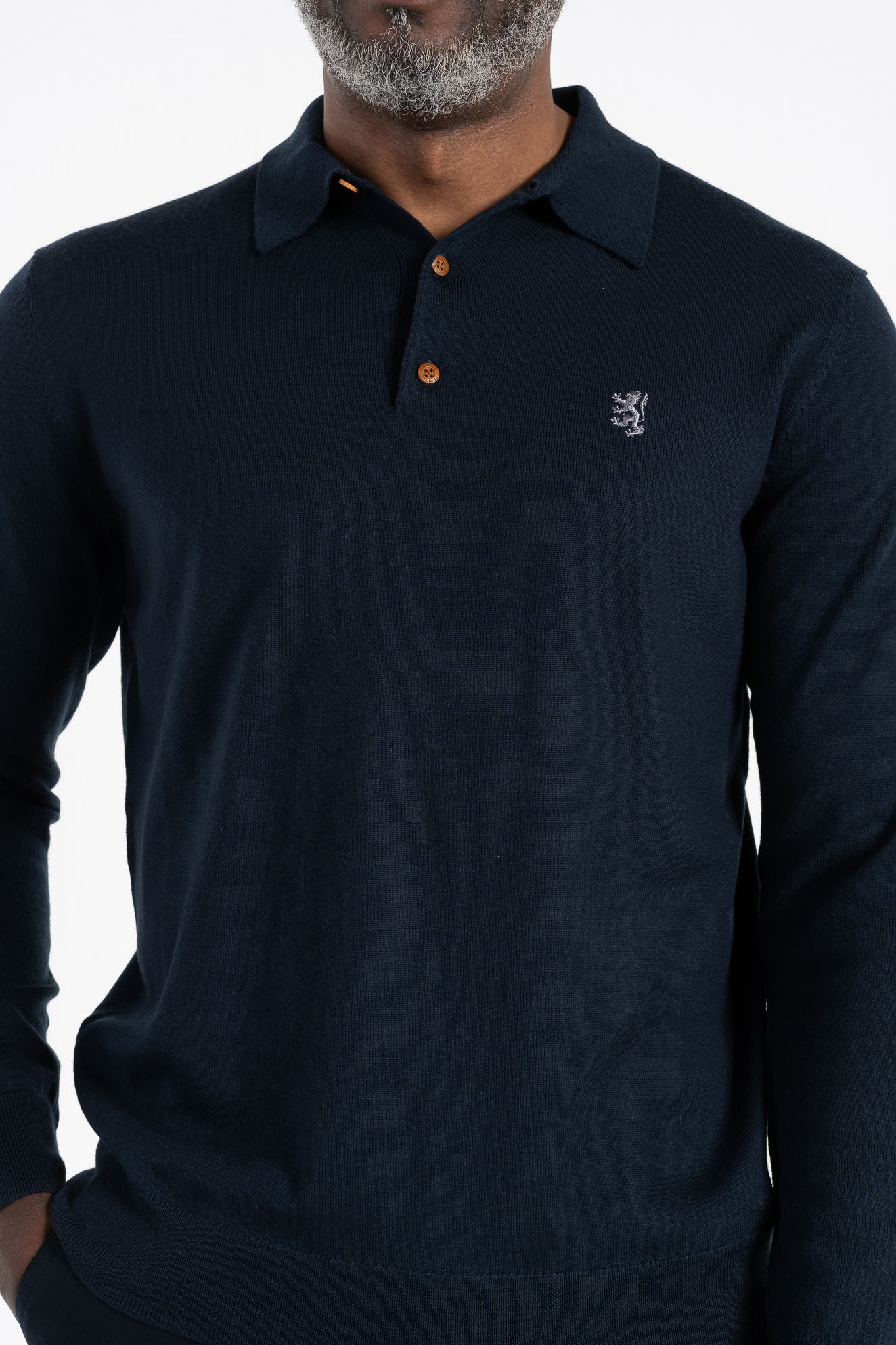 Pringle Gary Long Sleeve Knitwear Golfer Navy (7619457122393)