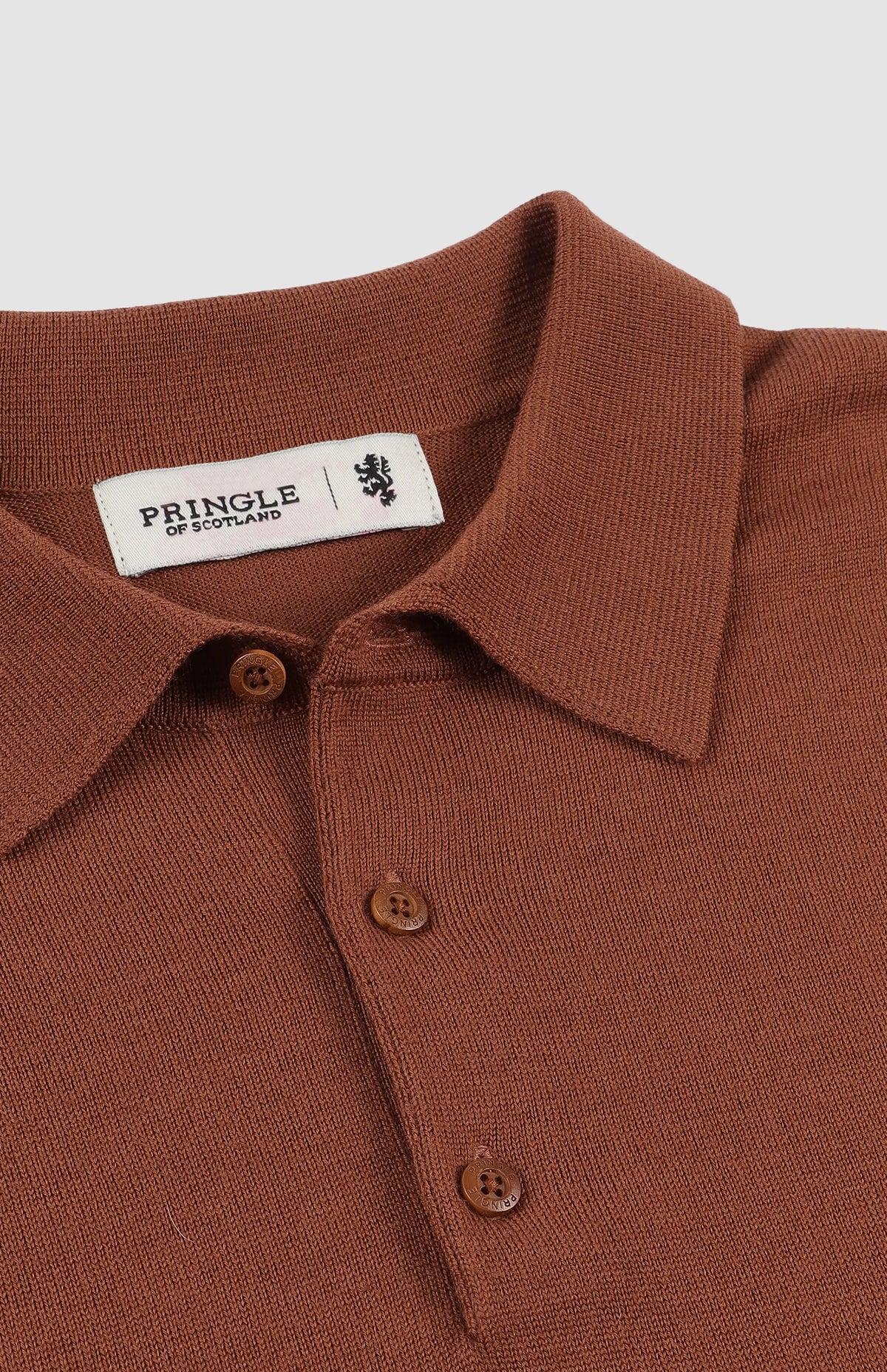 Pringle Jersey Gary Long Sleeve Merino Golfer Rust MKNI1010 PR110399.
