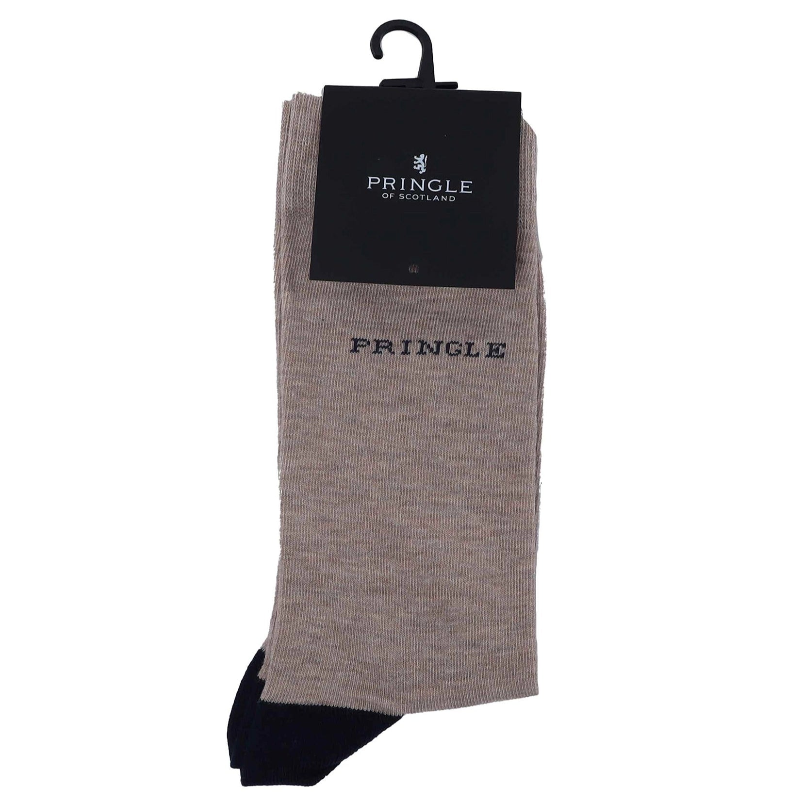 Pringle Core 3 Plain Long Socks Stone (7991145627737)