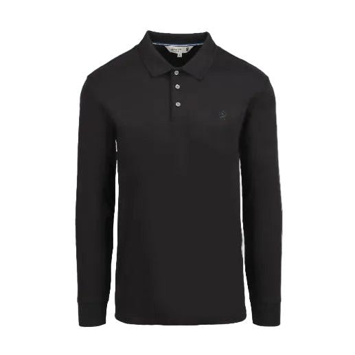Pringle Donald Long Sleeve Golfer Black MTOT1725 PR111559.