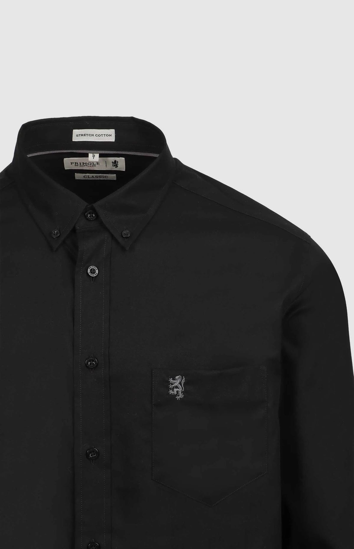 Pringle Jacob Long Sleeve Classic Shirt Black  MSLS1750T PR111778.