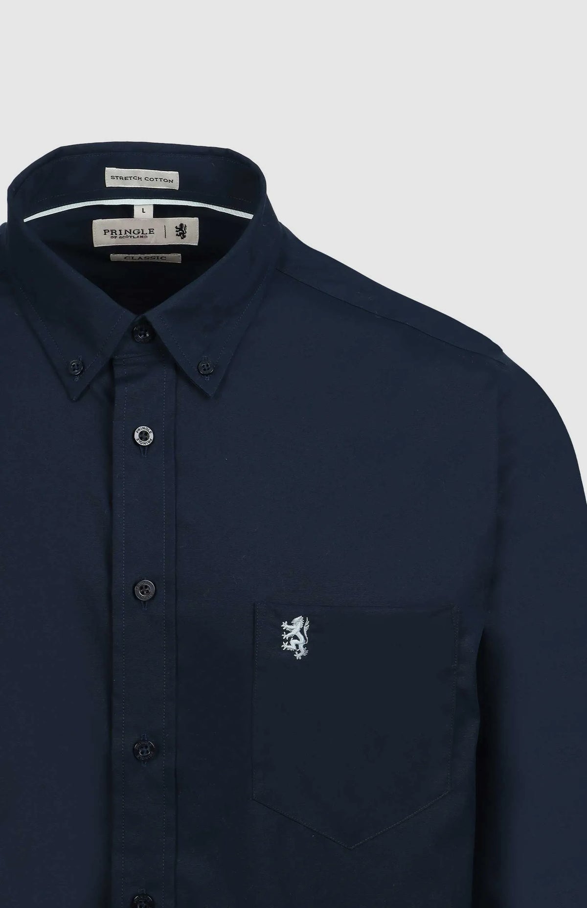 Pringle Jacob Long Sleeve Classic Shirt Navy MSLS1750T PR111778.