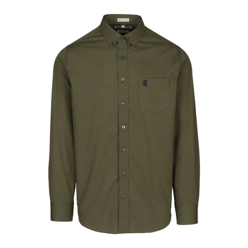 Pringle Jacob Long Sleeve Classic Shirt Olive MSLS1750T PR111778.