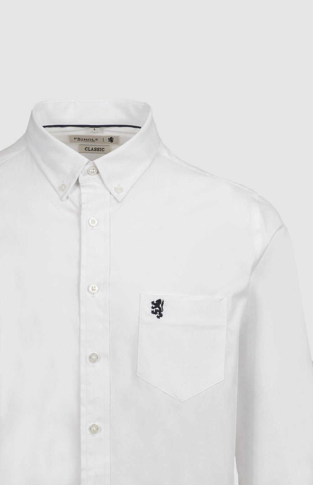 Pringle Jacob Long Sleeve Classic Shirt White MSLS1750T PR111778.