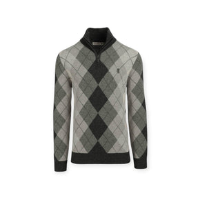 Pringle Wayne 1/4 Zip Argyle Knitwear