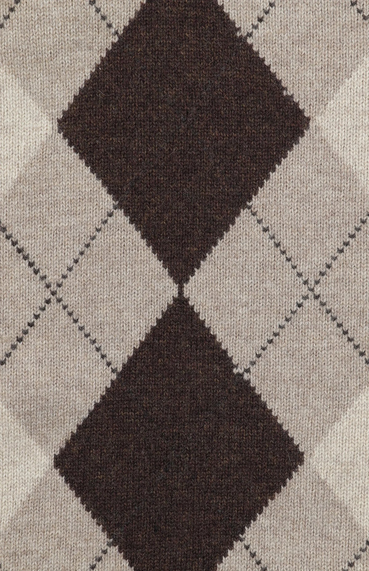 Pringle Jersey Wayne 1/4 Zip Argyle Knitwear Stone MKNI1700 PR111829.