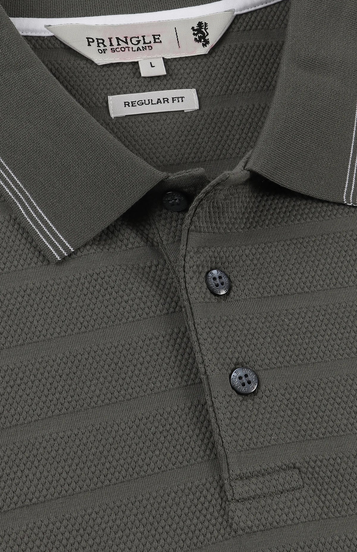 Pringle Lester Jacquard Golfer Olive