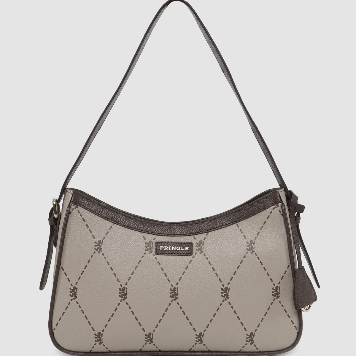 The Pringle Argyle AOP Small Shoulder Bag Stone (8029788536921)