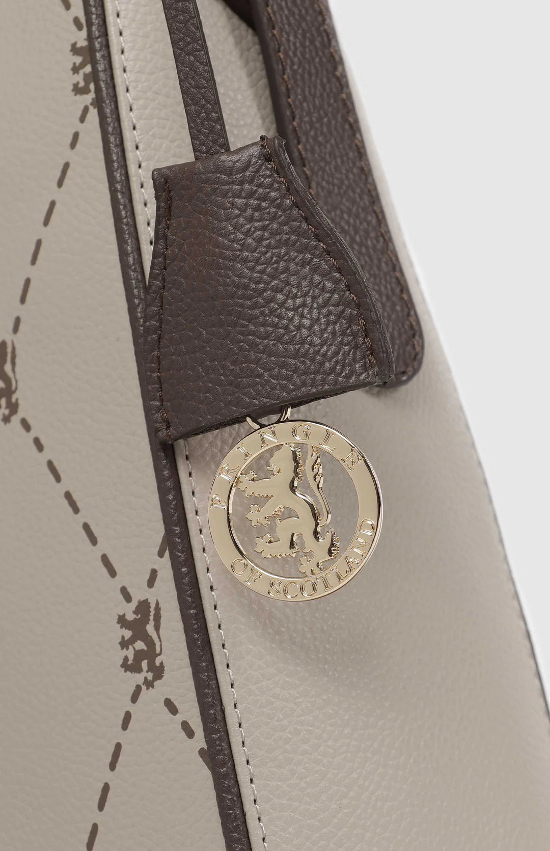 Pringle Argyle AOP Hobo Bag Stone PR112036