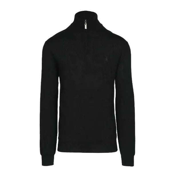 Pringle Jersey Ernie 1/4-Zip Merino Knitwear Black MKNI1805 PR112054.