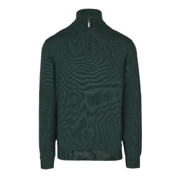 Pringle Jersey Ernie 1/4-Zip Merino Knitwear Green MKNI1805 PR112054.